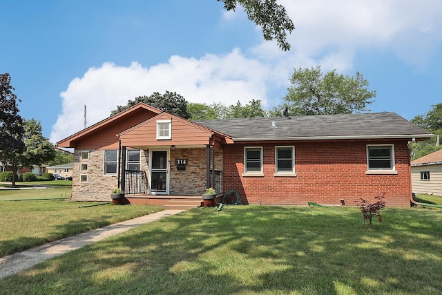 314 Catalpa Ave, Itasca, IL 60143 - view of front of property with a front yard and brick siding
