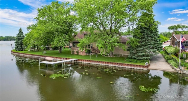 25827 W Andrew Ct, Ingleside, IL 60041 - dock area featuring a water view and a lawn