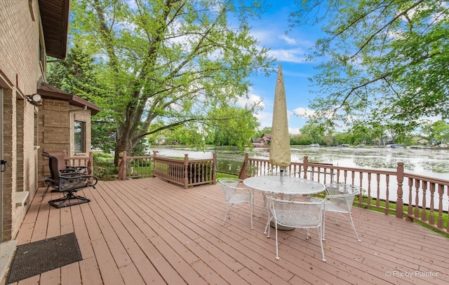 25827 W Andrew Ct, Ingleside, IL 60041 - deck with a water view and outdoor dining area