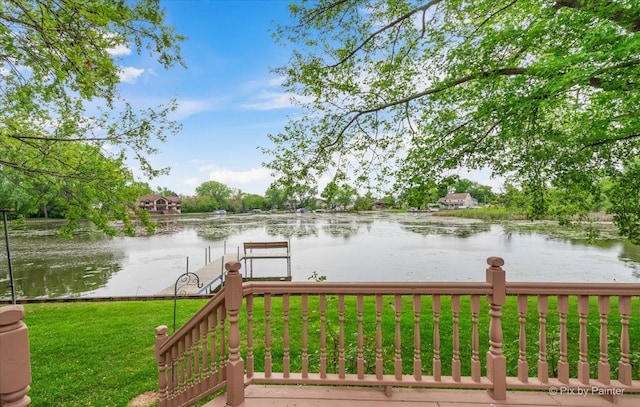 25827 W Andrew Ct, Ingleside, IL 60041 - dock area featuring a water view and a yard