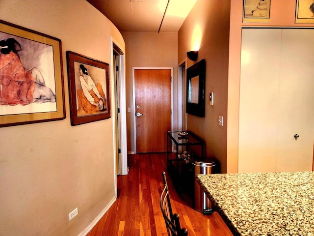 1530 S State St Unit 17R, Chicago, IL 60605 - hallway with wood finished floors, attic access, and baseboards
