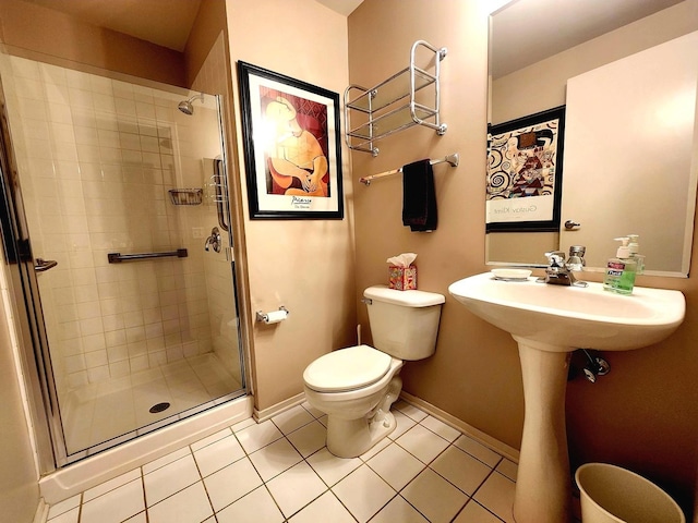 1530 S State St Unit 17R, Chicago, IL 60605 - bathroom with toilet, a stall shower, and tile patterned floors