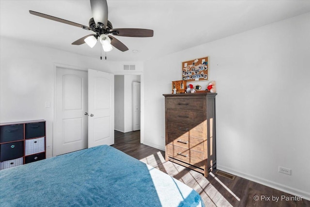 2346 Aurora Dr, Pingree Grove, IL 60140 - bedroom with wood finished floors, baseboards, and a ceiling fan