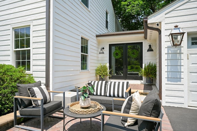 714 Turner Ave, Glen Ellyn, IL 60137 - view of patio with french doors and an outdoor living space