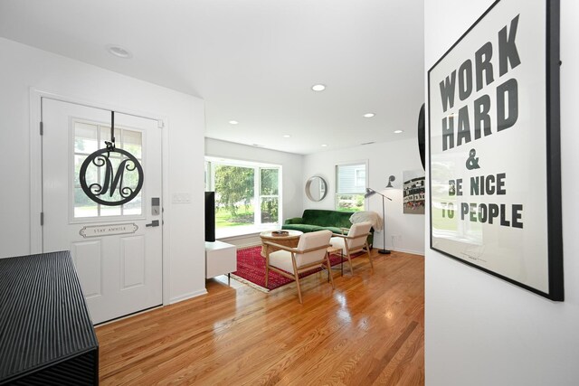714 Turner Ave, Glen Ellyn, IL 60137 - entryway with light wood finished floors and recessed lighting
