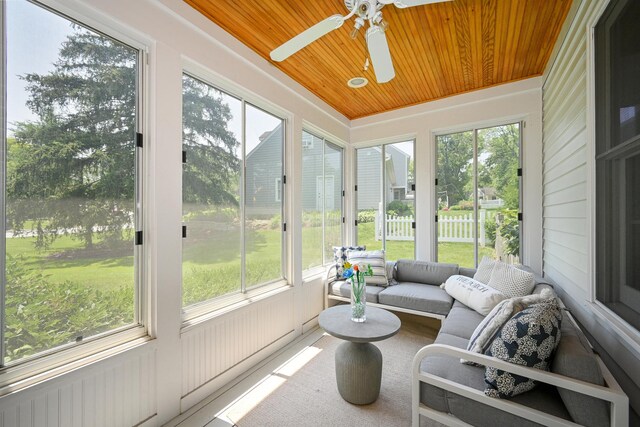 714 Turner Ave, Glen Ellyn, IL 60137 - sunroom / solarium with a ceiling fan and plenty of natural light
