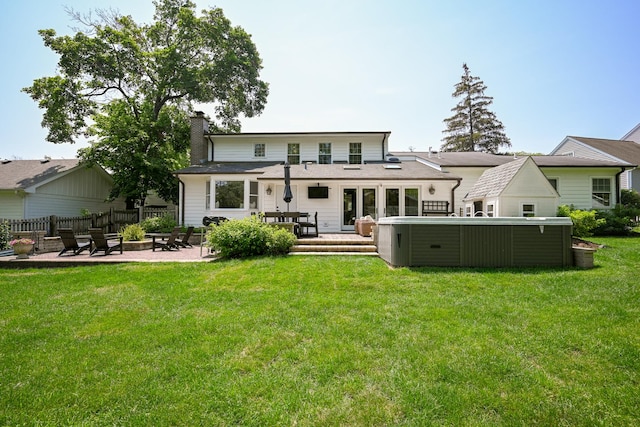 714 Turner Ave, Glen Ellyn, IL 60137 - rear view of house featuring an outdoor fire pit, a patio area, and a chimney