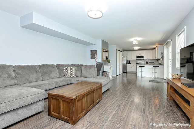 1381 Regency Ln, Lake Villa, IL 60046 - living area featuring dark wood-type flooring