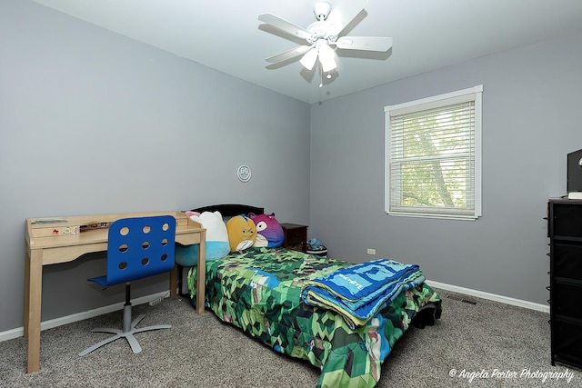1381 Regency Ln, Lake Villa, IL 60046 - carpeted bedroom featuring baseboards and ceiling fan