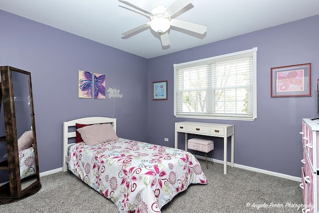 1381 Regency Ln, Lake Villa, IL 60046 - bedroom with carpet flooring, baseboards, and a ceiling fan