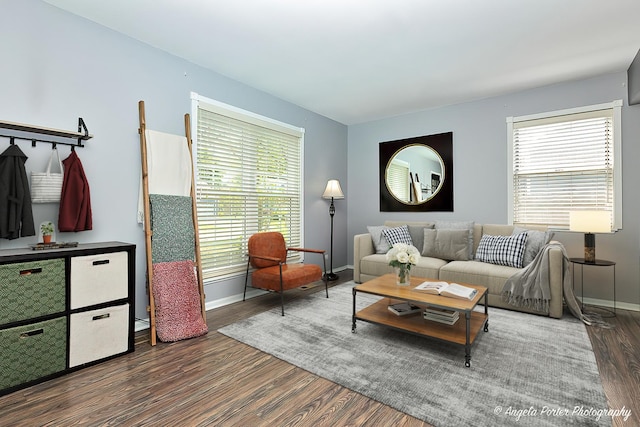 1381 Regency Ln, Lake Villa, IL 60046 - living area with wood finished floors and baseboards
