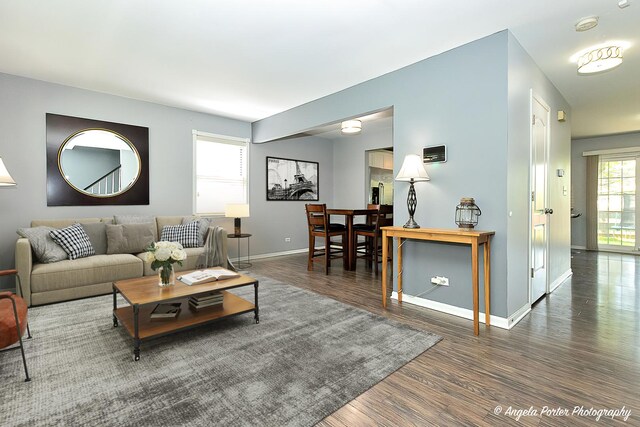 1381 Regency Ln, Lake Villa, IL 60046 - living area with wood finished floors and baseboards