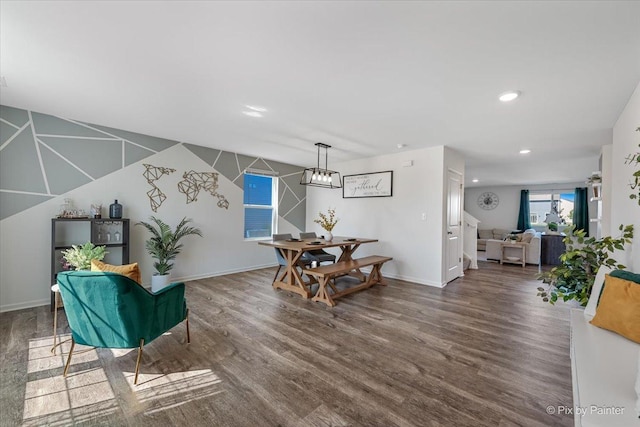 1715 Bayberry Ln, Pingree Grove, IL 60140 - dining area with wood finished floors, recessed lighting, and baseboards