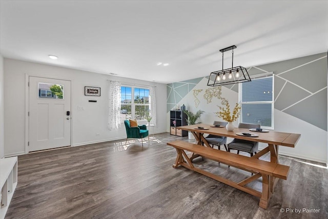 1715 Bayberry Ln, Pingree Grove, IL 60140 - dining area with wood finished floors, baseboards, and recessed lighting
