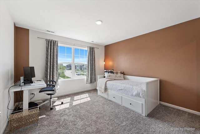 1715 Bayberry Ln, Pingree Grove, IL 60140 - carpeted bedroom featuring baseboards and an office area