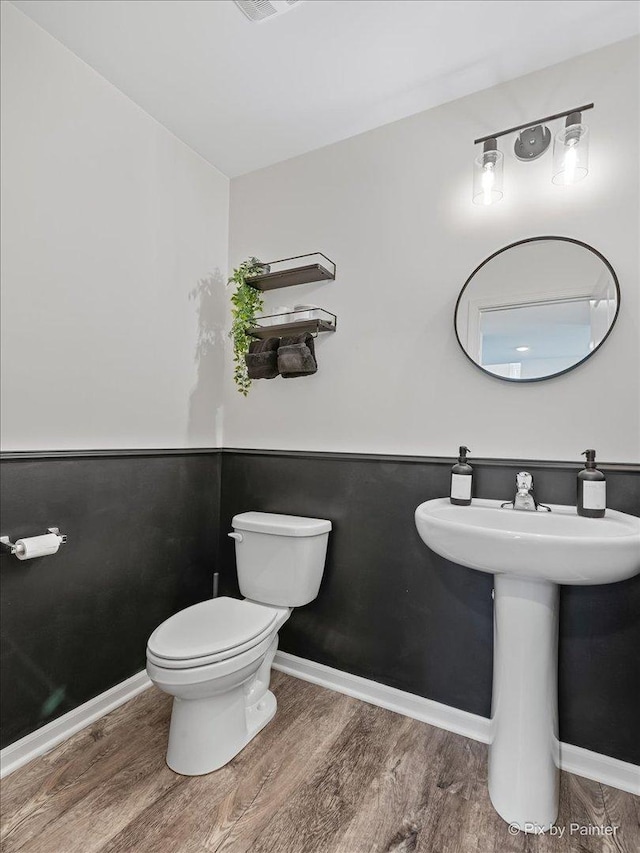 1715 Bayberry Ln, Pingree Grove, IL 60140 - bathroom with toilet, wood finished floors, and a sink