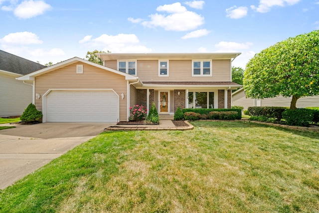 720 Dunhill Dr, Buffalo Grove, IL 60089 - traditional-style home featuring a garage, concrete driveway, and a front yard