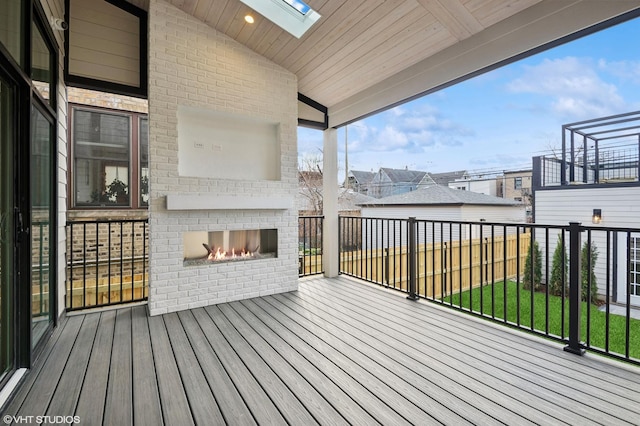 4242 N Winchester Ave, Chicago, IL 60613 - deck with an outdoor brick fireplace