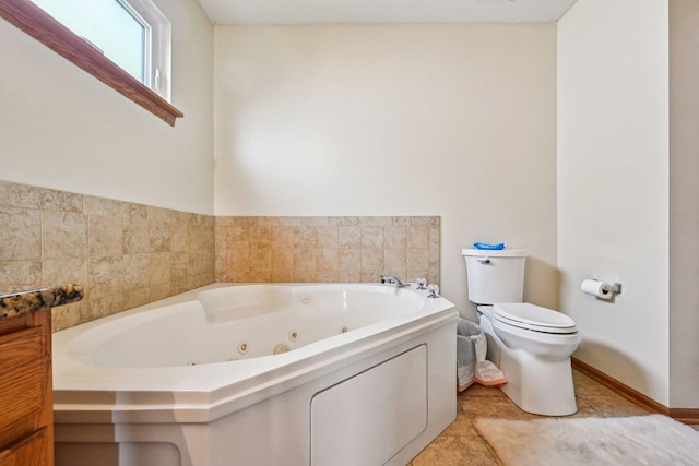 1043 San Mateo Dr, Romeoville, IL 60446 - full bathroom with a whirlpool tub and toilet