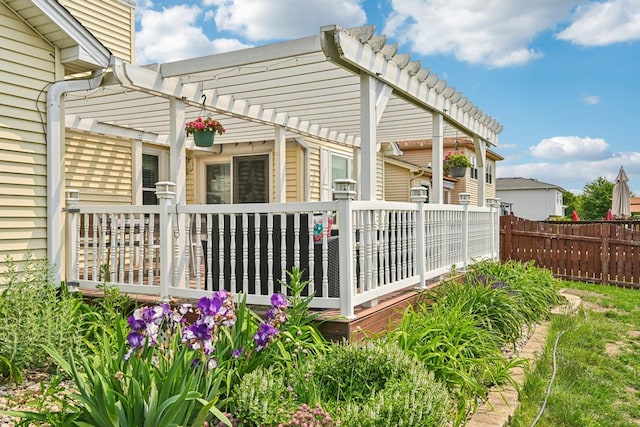 1043 San Mateo Dr, Romeoville, IL 60446 - view of yard featuring a pergola and a wooden deck