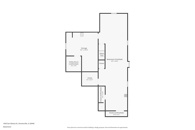 1043 San Mateo Dr, Romeoville, IL 60446 - property floor plan