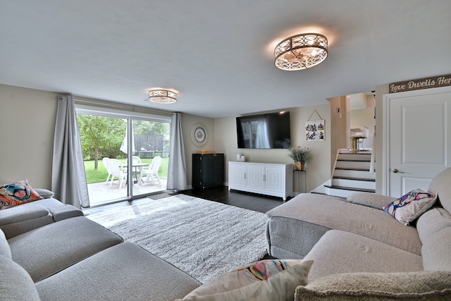771 S Euclid Ave, Elmhurst, IL 60126 - living room with dark wood finished floors and stairs