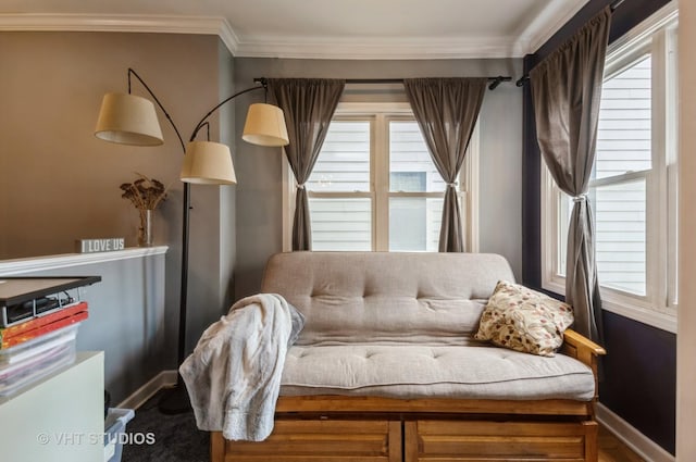 1849 W Newport Ave Unit 1, Chicago, IL 60657 - sitting room with crown molding and plenty of natural light