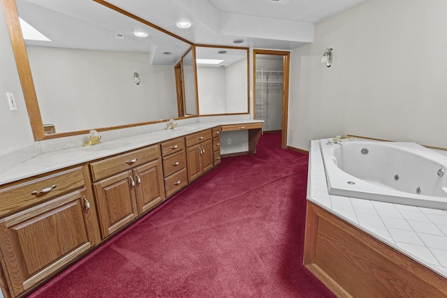 2 Lake Metonga Trl, Grant Park, IL 60940 - full bathroom featuring double vanity and a tub with jets