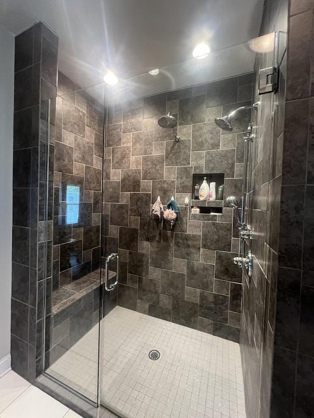 1131 S Nelson Ave, Kankakee, IL 60901 - full bath with a stall shower and tile patterned flooring