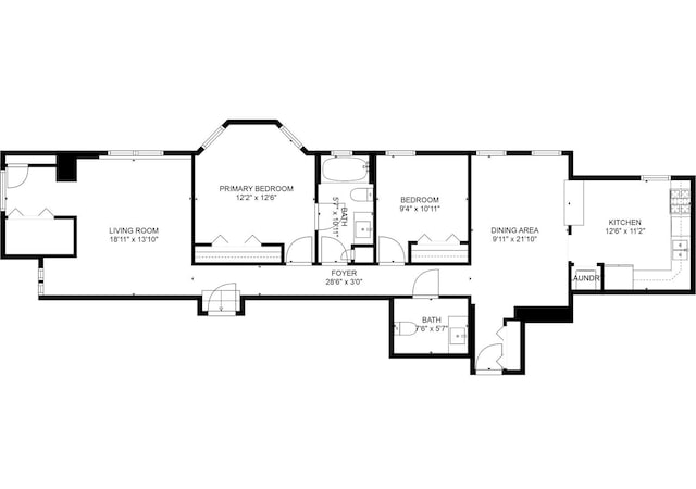 849 W Belle Plaine Ave Unit G, Chicago, IL 60613 - floor plan / room layout