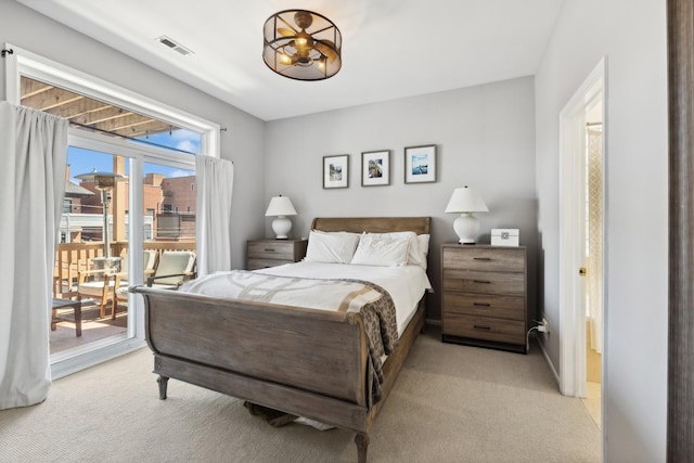 1730 W Diversey Pkwy Unit 2E, Chicago, IL 60614 - bedroom featuring light carpet and access to exterior
