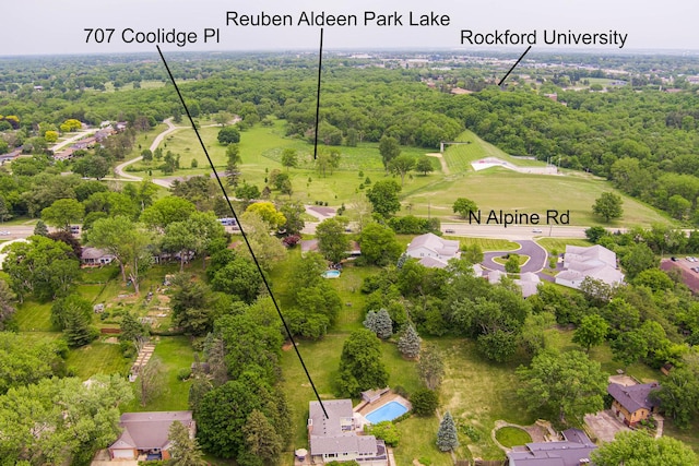 707 Coolidge Pl, Rockford, IL 61107 - bird's eye view
