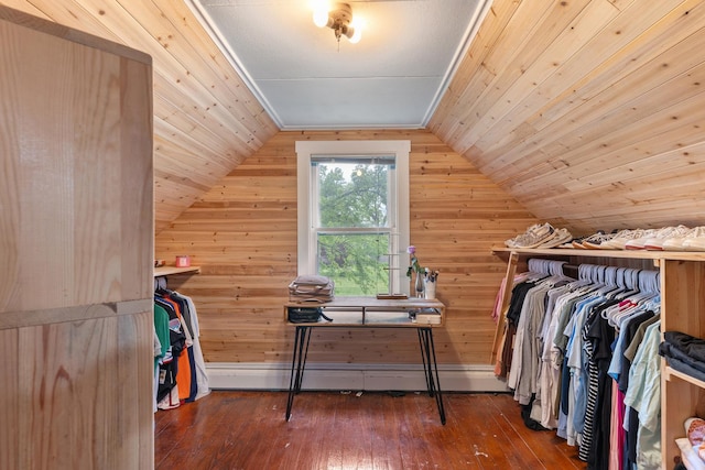 20425 N Hazelcrest Rd, Palatine, IL 60074 - spacious closet with lofted ceiling and wood-type flooring