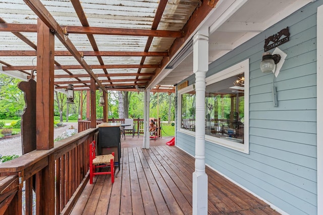 20425 N Hazelcrest Rd, Palatine, IL 60074 - wooden terrace featuring outdoor dining space