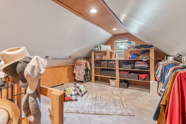 20425 N Hazelcrest Rd, Palatine, IL 60074 - spacious closet featuring carpet floors and lofted ceiling