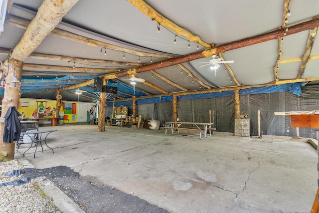 20425 N Hazelcrest Rd, Palatine, IL 60074 - misc room featuring lofted ceiling and a ceiling fan