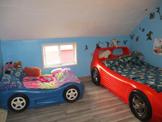 411 S Walnut St, Forreston, IL 61030 - bedroom with lofted ceiling and wood finished floors