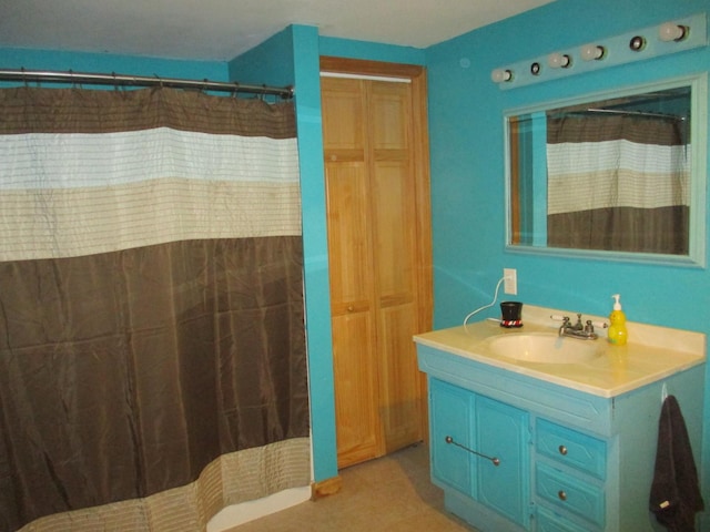 411 S Walnut St, Forreston, IL 61030 - bathroom with vanity and a shower with shower curtain