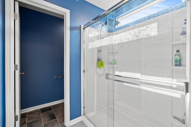 6012 Winterhaven Dr, Joliet, IL 60431 - bathroom with a shower stall and baseboards