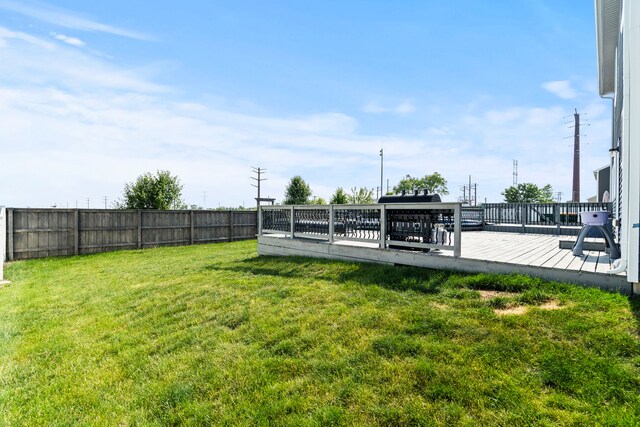 6012 Winterhaven Dr, Joliet, IL 60431 - fenced backyard featuring a deck