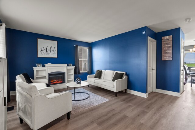 6012 Winterhaven Dr, Joliet, IL 60431 - living room with wood finished floors and a glass covered fireplace