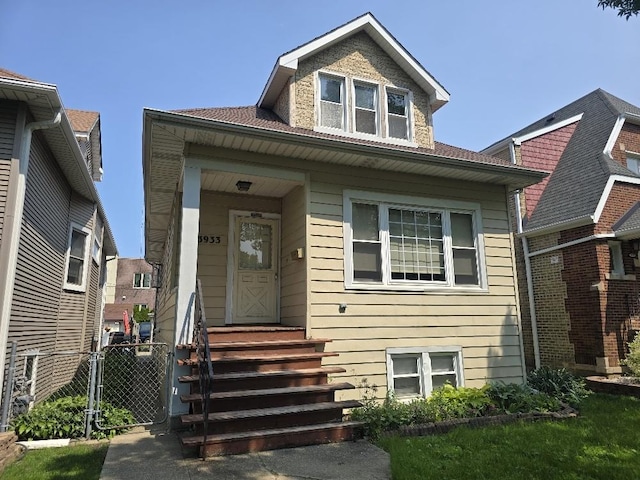 3933 N Oak Park Ave, Chicago, IL 60634 - view of front facade featuring a gate