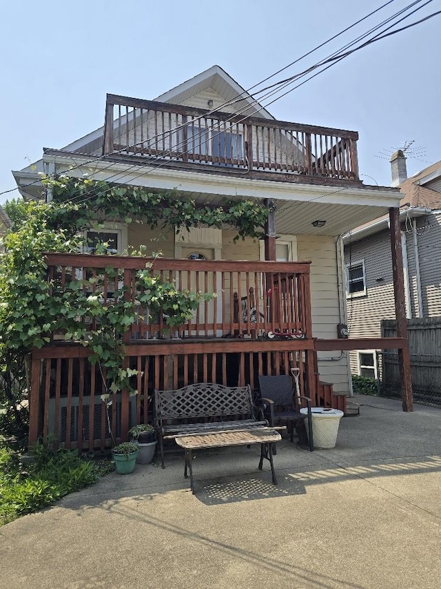 3933 N Oak Park Ave, Chicago, IL 60634 - back of house with a balcony