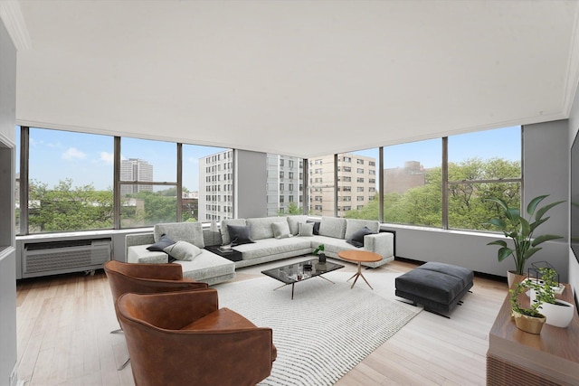 5757 N Sheridan Rd Unit 5J, Chicago, IL 60660 - living area featuring a city view and wood finished floors