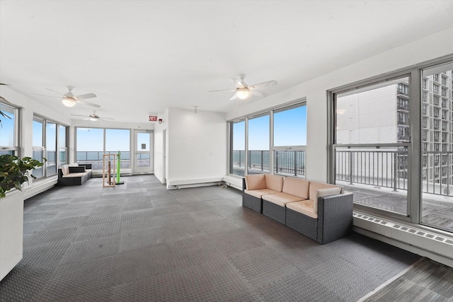 5757 N Sheridan Rd Unit 5J, Chicago, IL 60660 - unfurnished sunroom with a baseboard heating unit