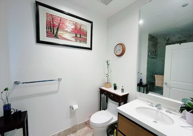 363 E Wacker Dr Unit 4801, Chicago, IL 60601 - bathroom with toilet, vanity, and a shower