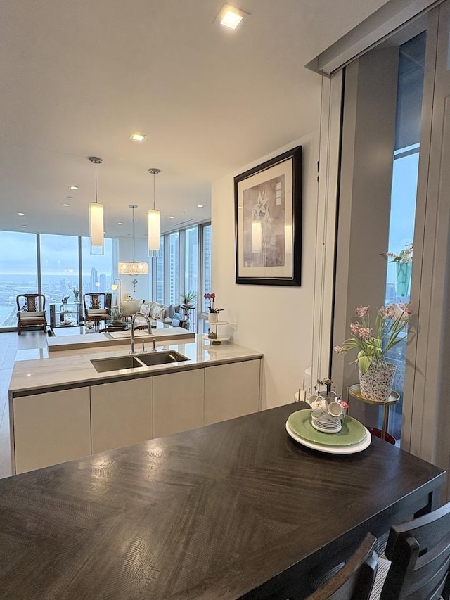 363 E Wacker Dr Unit 4801, Chicago, IL 60601 - dining room featuring expansive windows