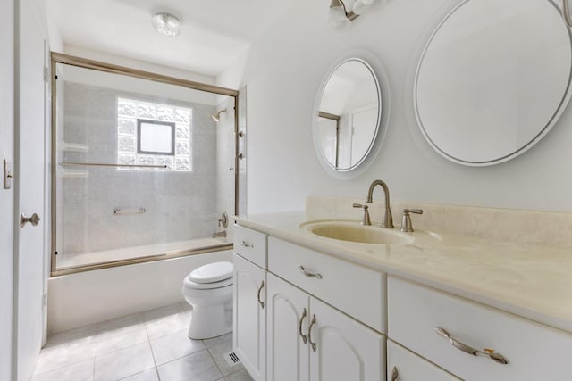 326 Dorchester Ln, Elk Grove Village, IL 60007 - full bathroom with vanity, tile patterned flooring, and combined bath / shower with glass door