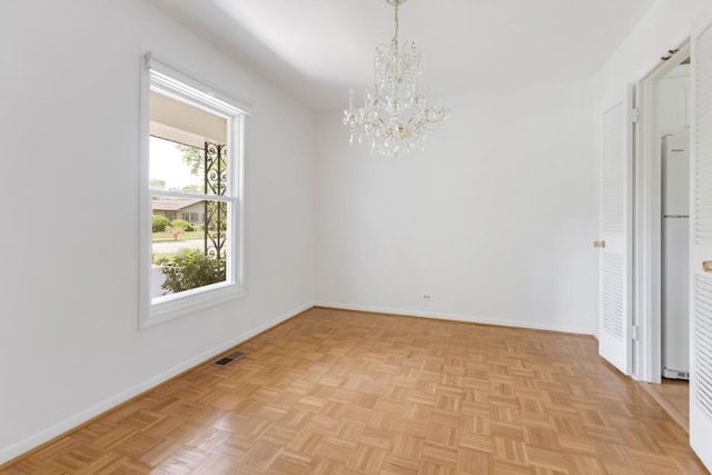 326 Dorchester Ln, Elk Grove Village, IL 60007 - unfurnished room with a chandelier and baseboards