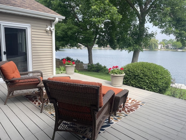 2212 High Point Dr, Lindenhurst, IL 60046 - wooden terrace with a water view
